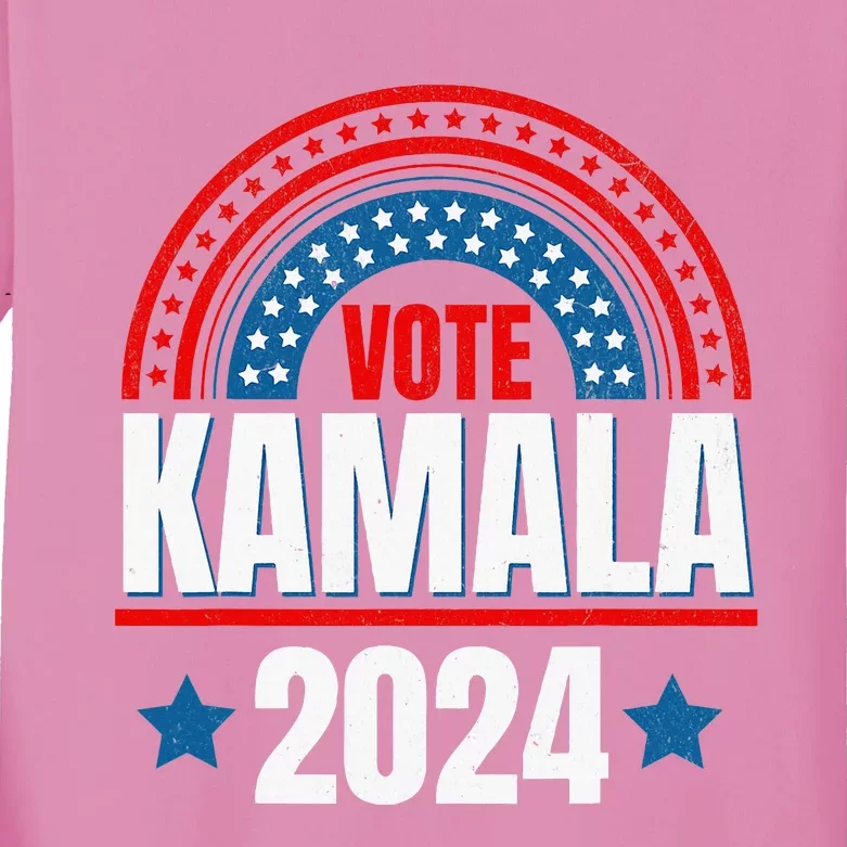 Kamala Harris 47 47th President Kids Long Sleeve Shirt