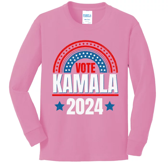 Kamala Harris 47 47th President Kids Long Sleeve Shirt