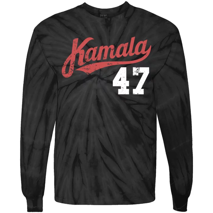 Kamala Harris 47 President Political Election Vote Election Tie-Dye Long Sleeve Shirt