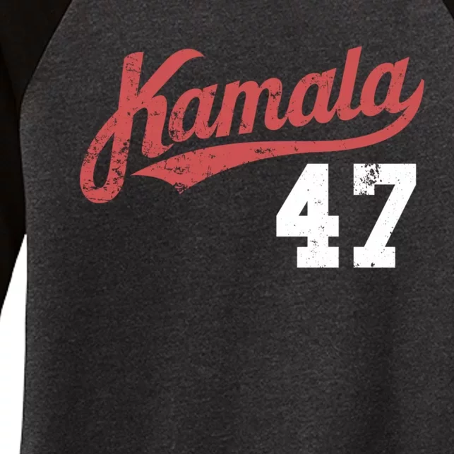 Kamala Harris 47 President Political Election Vote Election Women's Tri-Blend 3/4-Sleeve Raglan Shirt