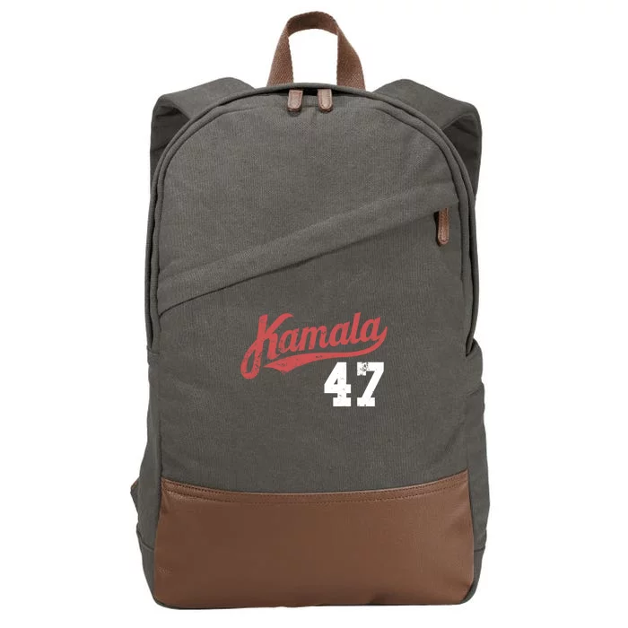 Kamala Harris 47 President Political Election Vote Election Cotton Canvas Backpack