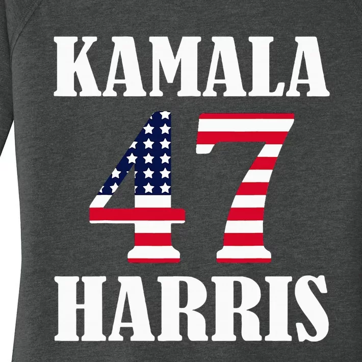 Kamala Hariss 47 Election 2024 Women's Perfect Tri Tunic Long Sleeve Shirt