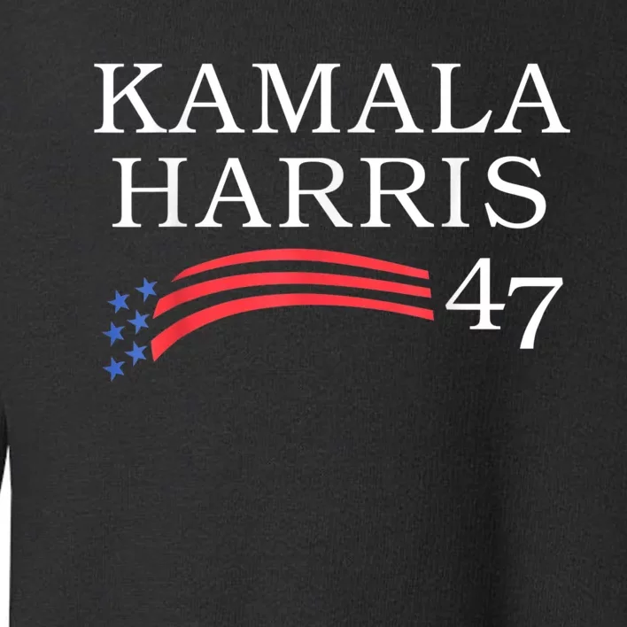 Kamala Harris 47 President Vice President Harris Toddler Sweatshirt