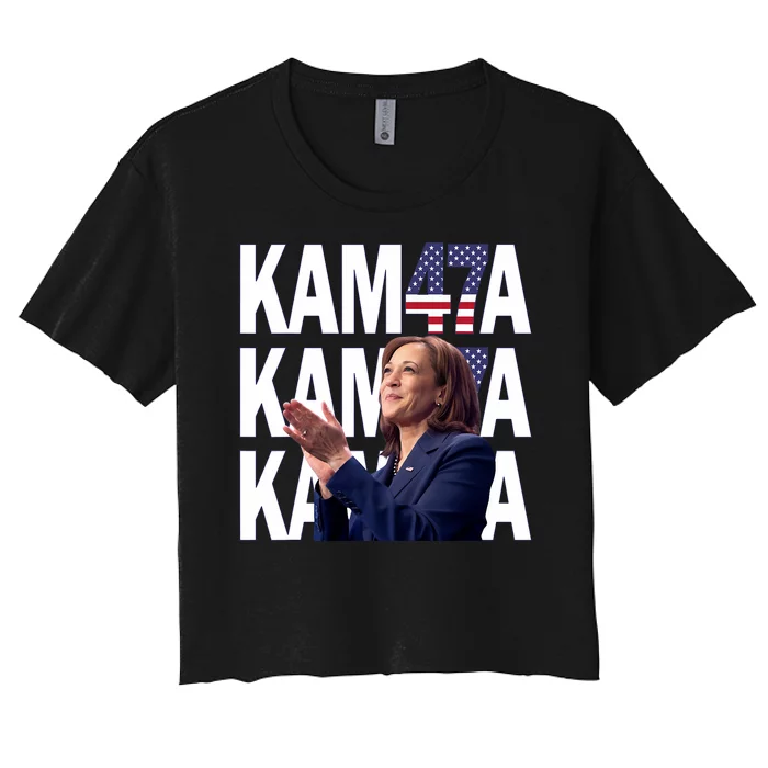 Kamala Harris 47th President Of Usa Women's Crop Top Tee