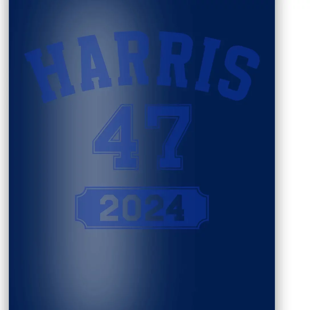 Kamala Harris 47 2024 Election Vintage Varsity Blue Poster