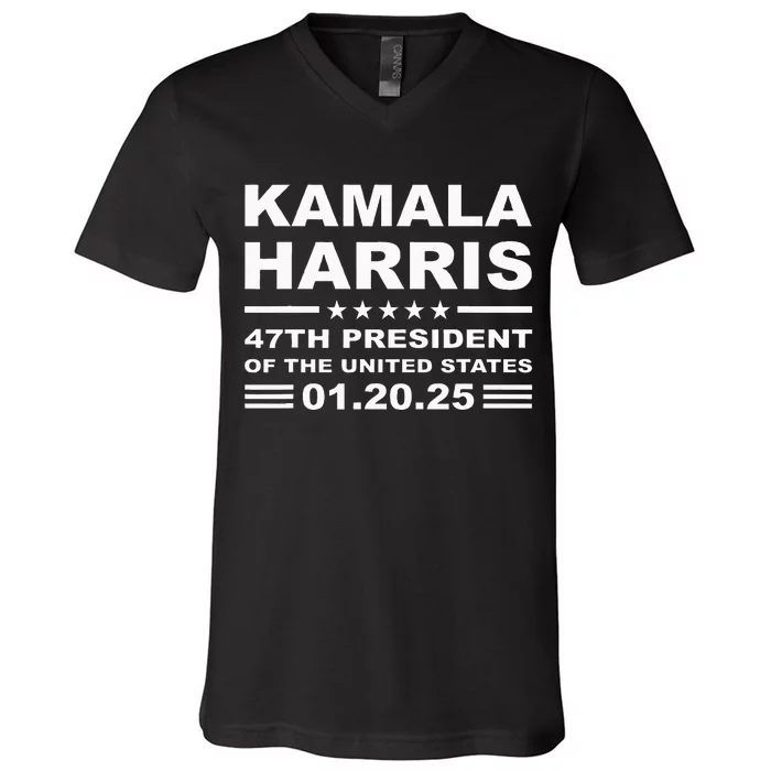 Kamala Harris 47th President 2025 Inauguration Usa Patriotic V-Neck T-Shirt