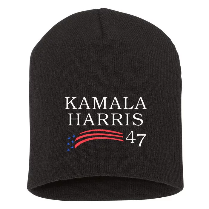 Kamala Harris 47 President Vice President Harris Short Acrylic Beanie