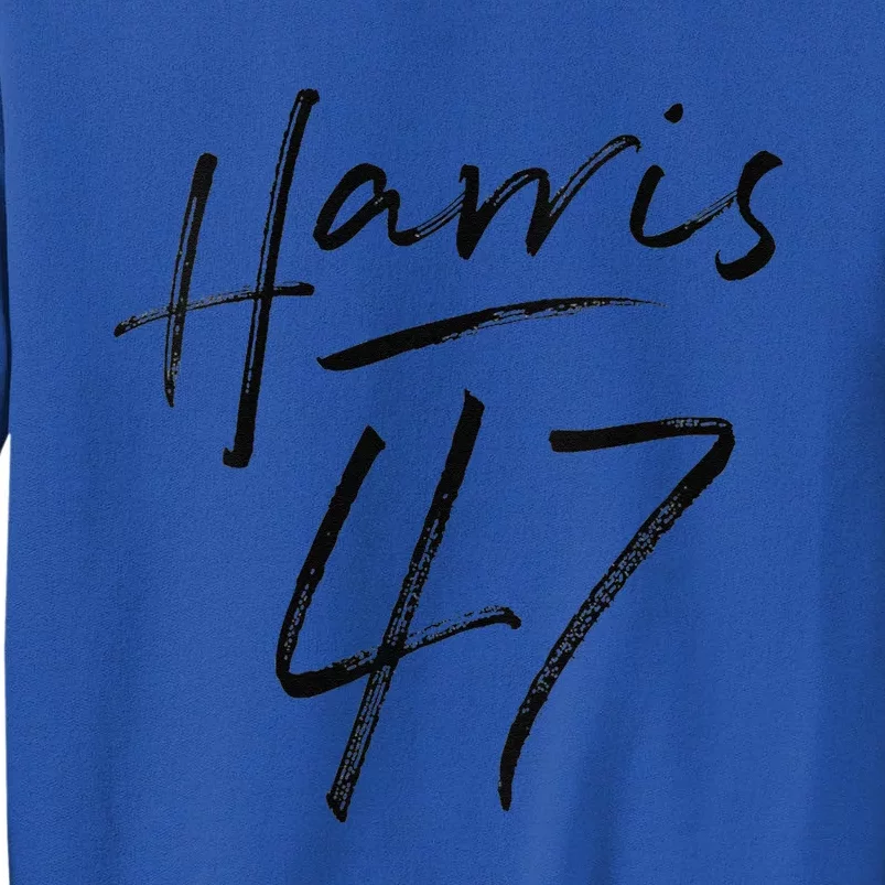 Kamala Harris 47 Feminine Script For Women Harris 2024 Tall Sweatshirt