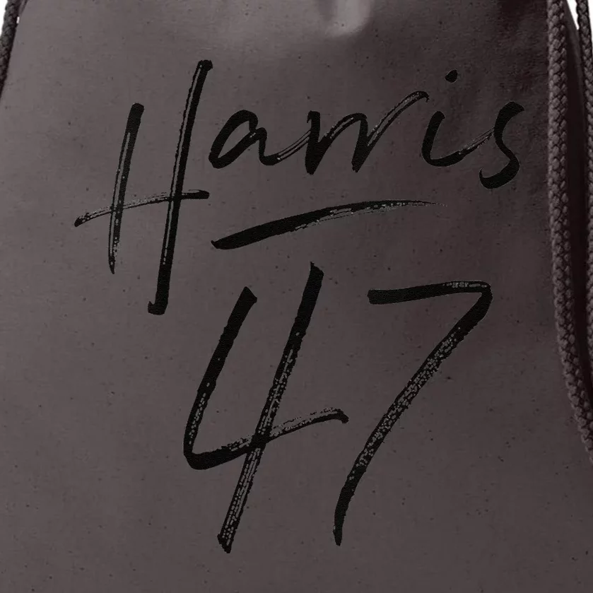 Kamala Harris 47 Feminine Script For Women Harris 2024 Drawstring Bag