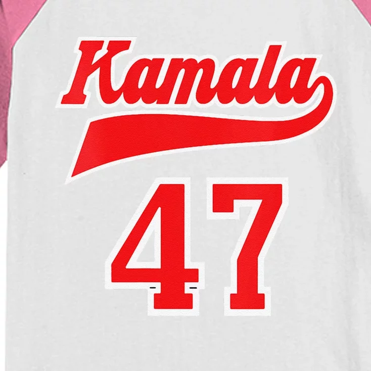 Kamala Harris 47 Us President America 2024 Election Kids Colorblock Raglan Jersey