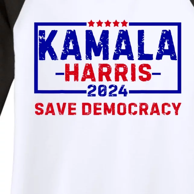 Kamala Harris 47th Harris 2024 Us Flag Democratic President Women's Tri-Blend 3/4-Sleeve Raglan Shirt