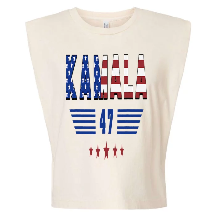 Kamala Harris 47 Th President Usa America 2024 Election Garment-Dyed Women's Muscle Tee