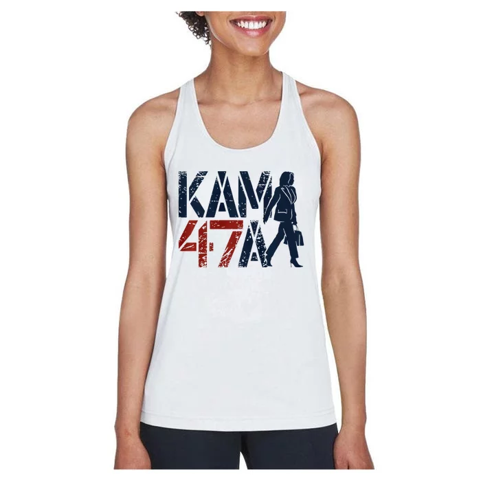 Kamala Harris 47 Madam President 2024 Political Election Women's Racerback Tank