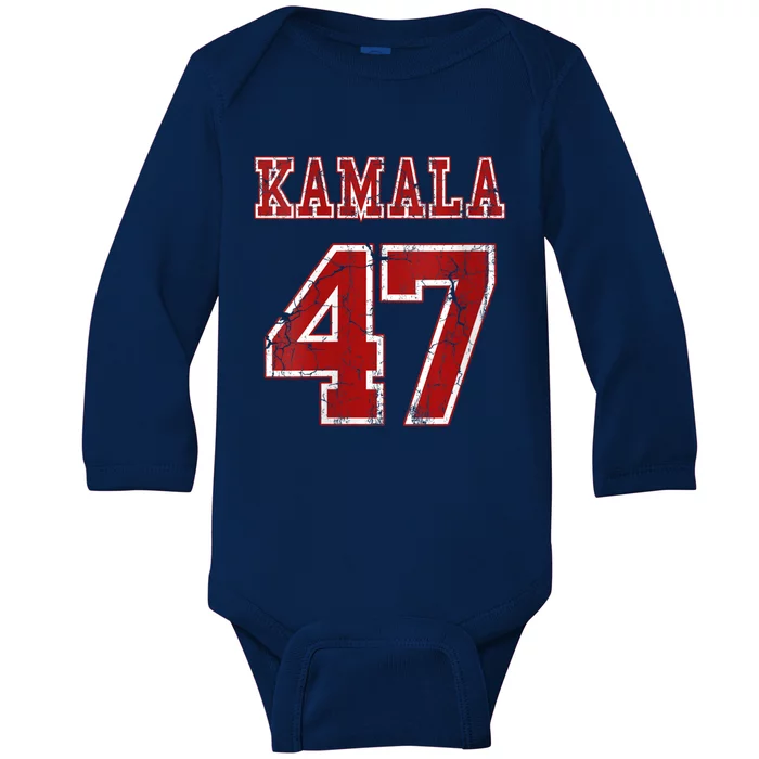 Kamala Harris 47 Th President Usa America 2024 Election Baby Long Sleeve Bodysuit