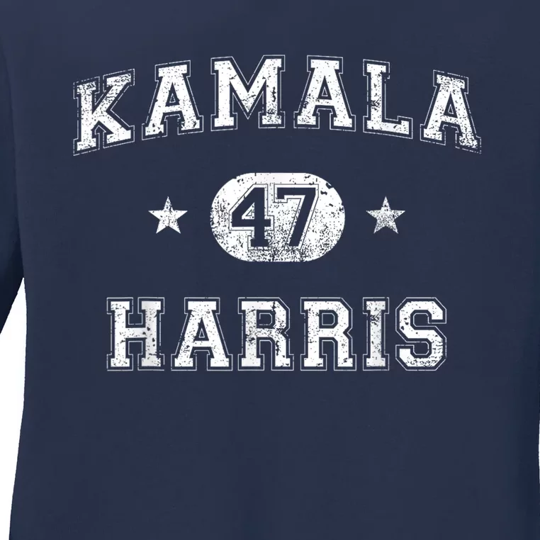 Kamala Harris 47 Th President Usa America 2024 Election Ladies Long Sleeve Shirt