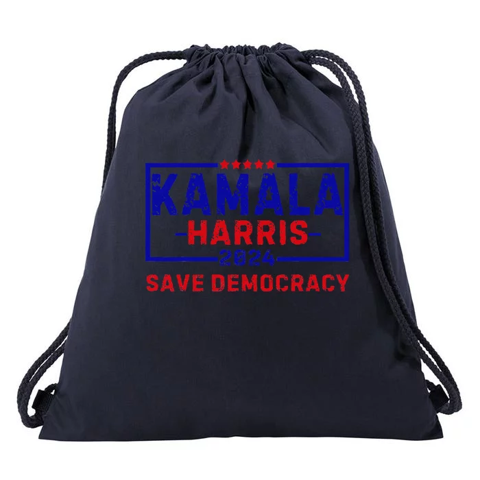 Kamala Harris 47th Harris 2024 Us Flag Democratic President Drawstring Bag