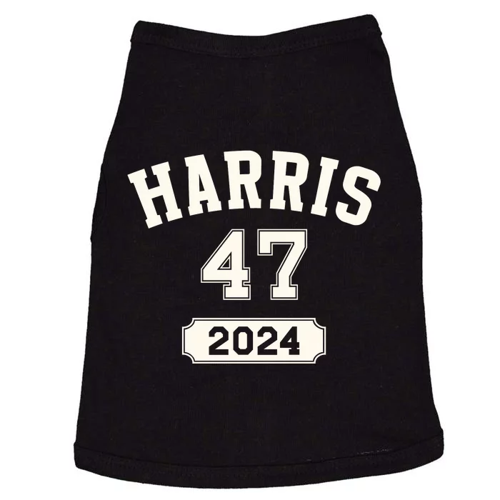 Kamala Harris 47 2024 Election Vintage Varsity Black Or White Doggie Tank