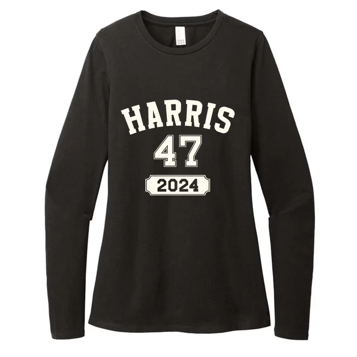 Kamala Harris 47 2024 Election Vintage Varsity Black Or White Womens CVC Long Sleeve Shirt