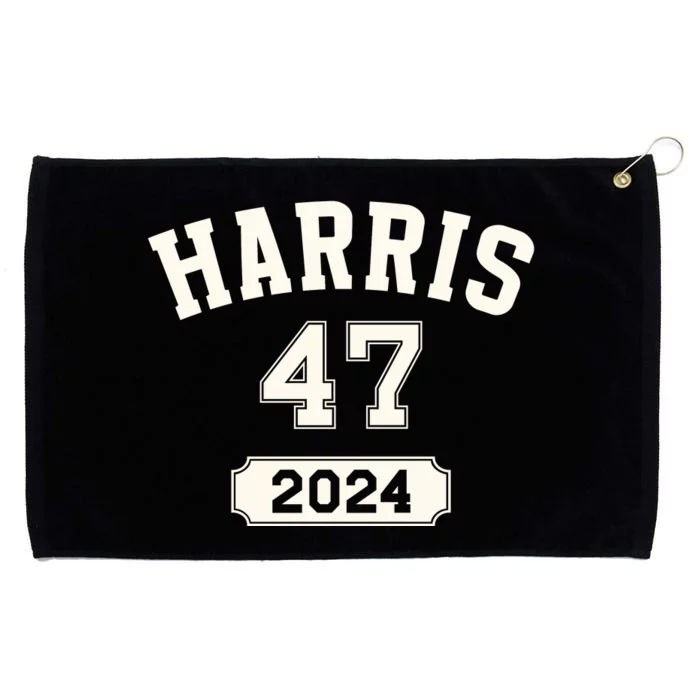 Kamala Harris 47 2024 Election Vintage Varsity Black Or White Grommeted Golf Towel