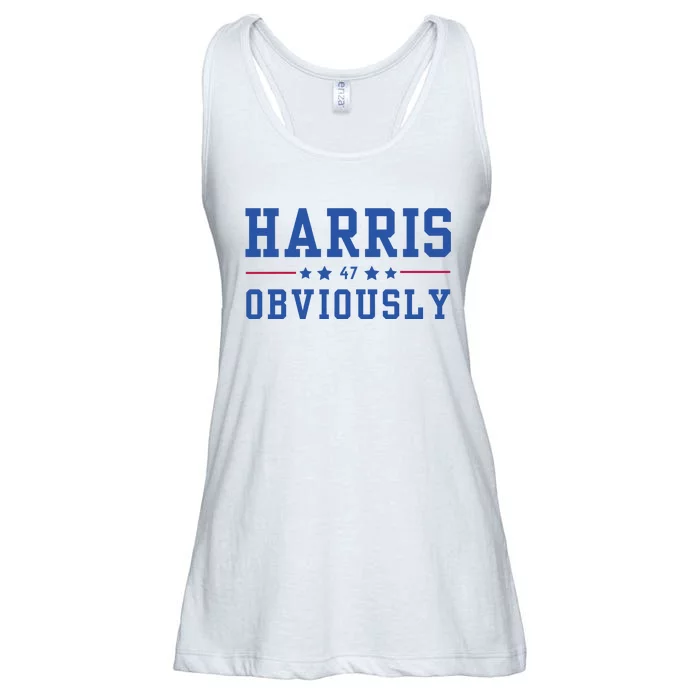 Kamala Harris 47 Obviously Ladies Essential Flowy Tank