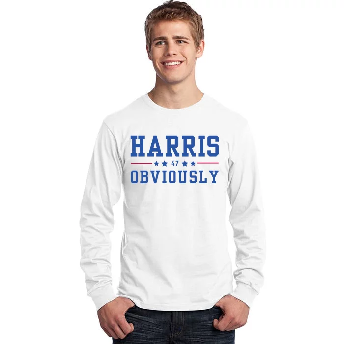 Kamala Harris 47 Obviously Tall Long Sleeve T-Shirt