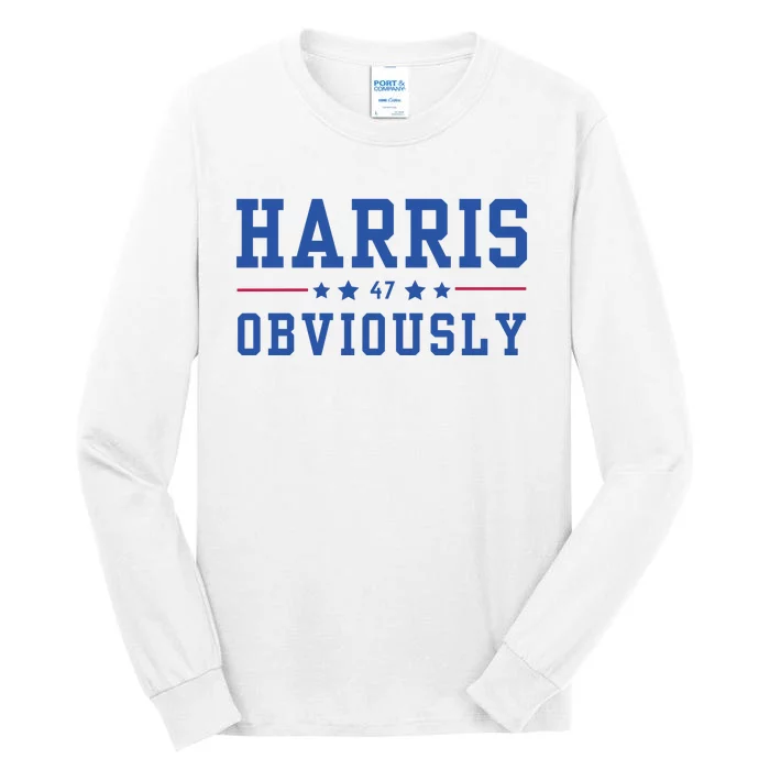 Kamala Harris 47 Obviously Tall Long Sleeve T-Shirt