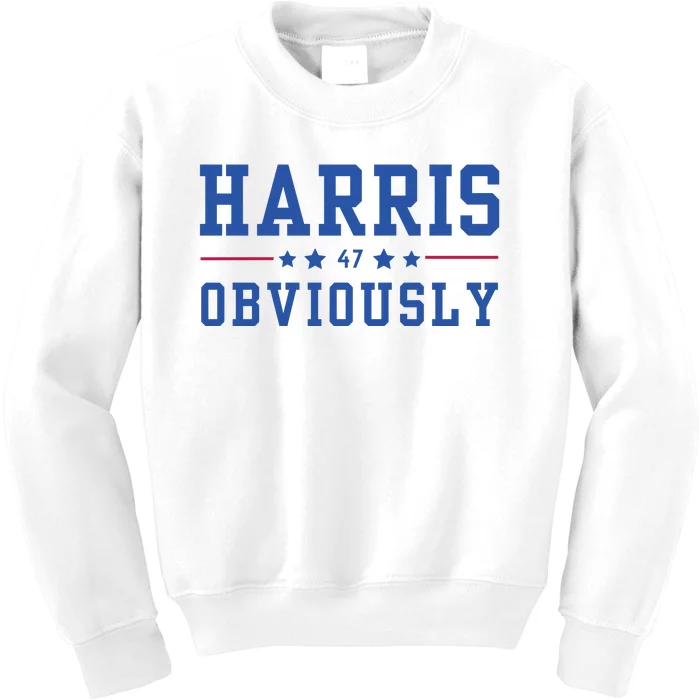 Kamala Harris 47 Obviously Kids Sweatshirt