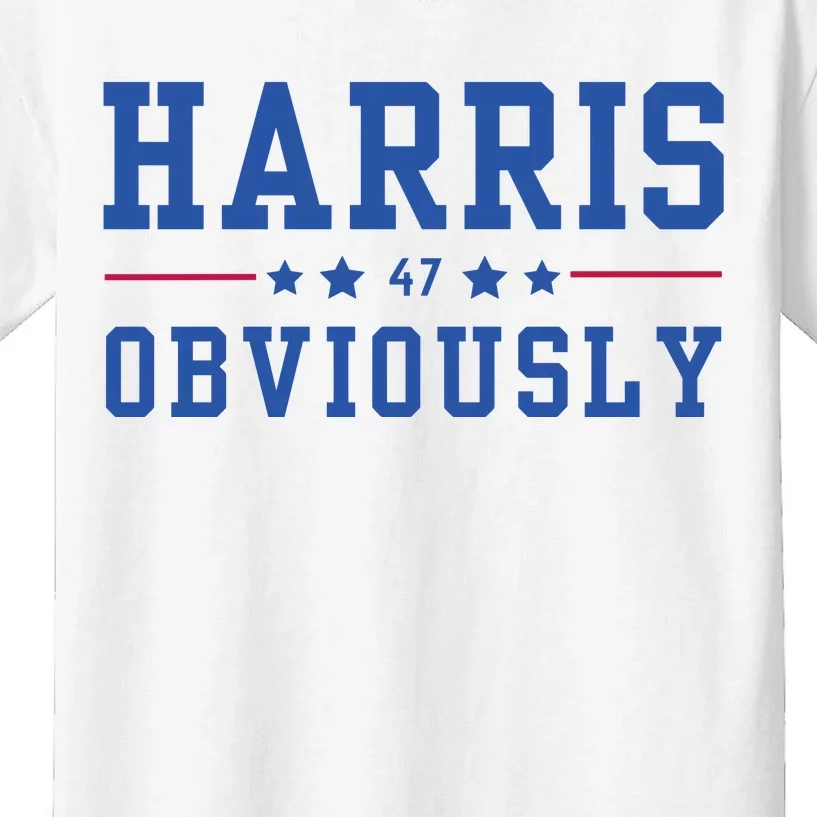 Kamala Harris 47 Obviously Kids T-Shirt