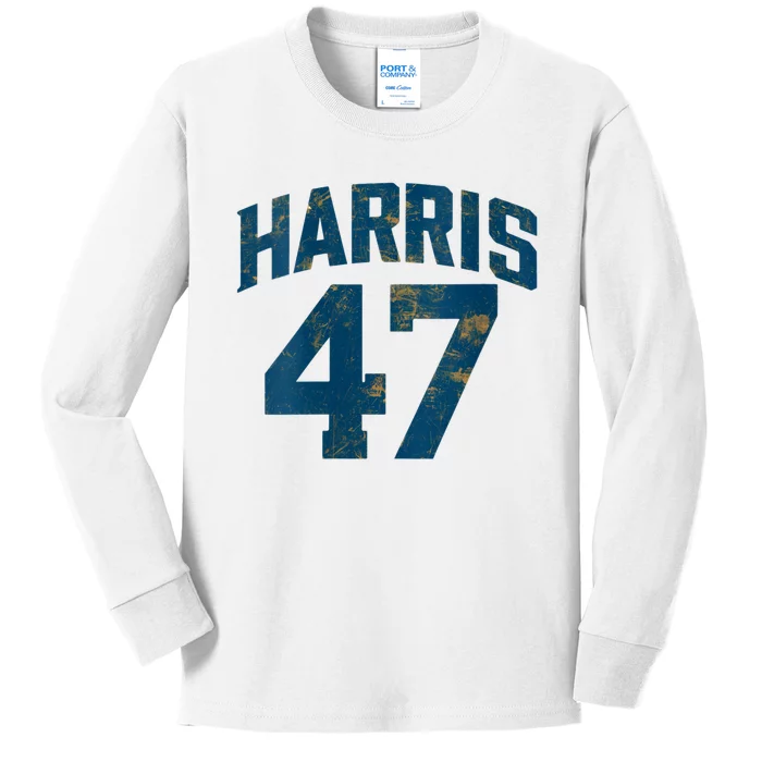 Kamala Harris 47 President Political Election Vote Election Kids Long Sleeve Shirt