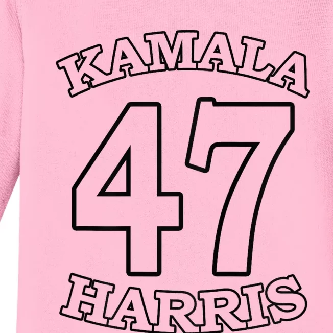 Kamala Harris 47 President Political Election Vote Election Baby Long Sleeve Bodysuit