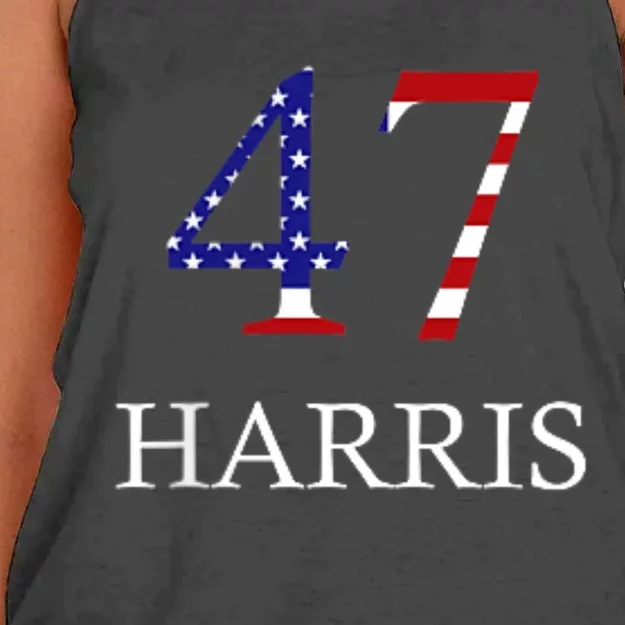 Kamala Harris 47 President Political Election Vote Election Women's Knotted Racerback Tank