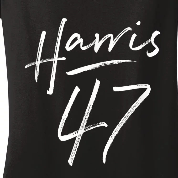 Kamala Harris 47 President Political Election Vote Election Women's V-Neck T-Shirt