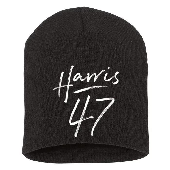 Kamala Harris 47 President Political Election Vote Election Short Acrylic Beanie