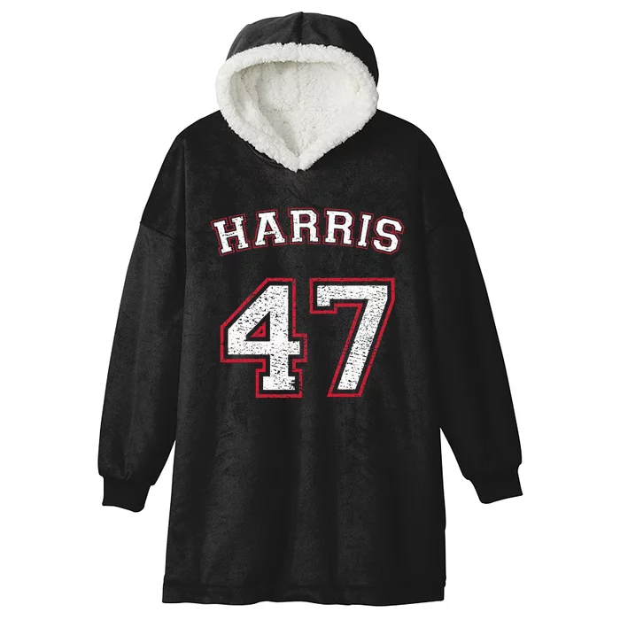 Kamala Harris 47 47th President Hooded Wearable Blanket