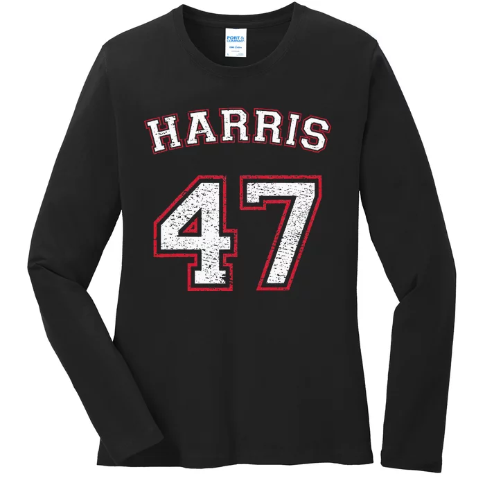 Kamala Harris 47 47th President Ladies Long Sleeve Shirt