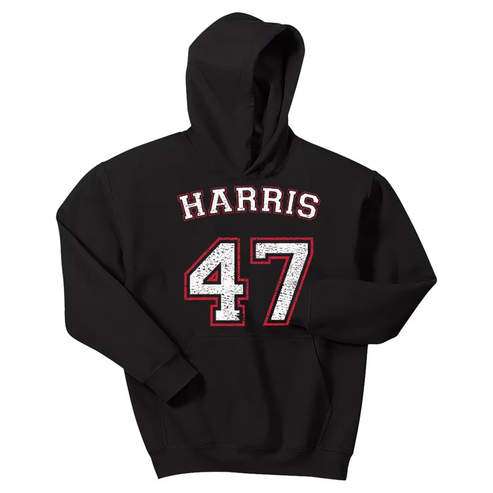 Kamala Harris 47 47th President Kids Hoodie