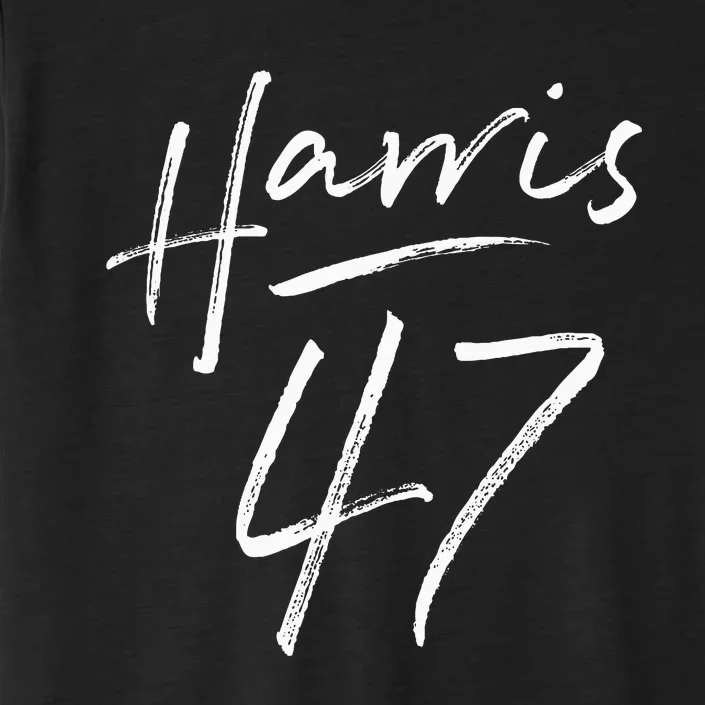 Kamala Harris 47 Feminine Script Harris 2024 ChromaSoft Performance T-Shirt