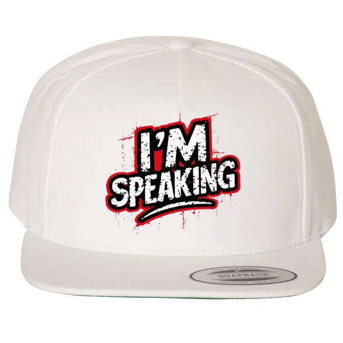 Kamala Harris 47 President Hope Support Speaking Quote Wool Snapback Cap