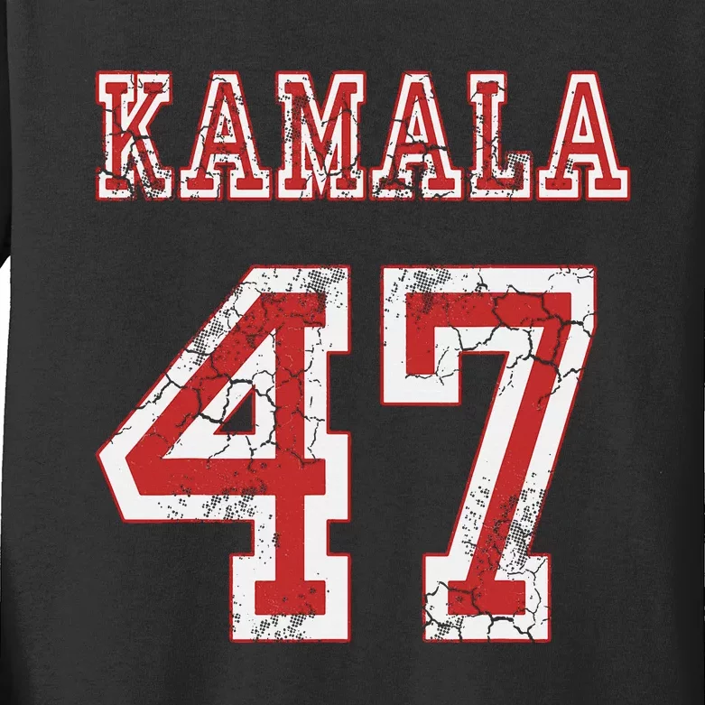 Kamala Harris 47 Th President Usa America 2024 Election Kids Long Sleeve Shirt