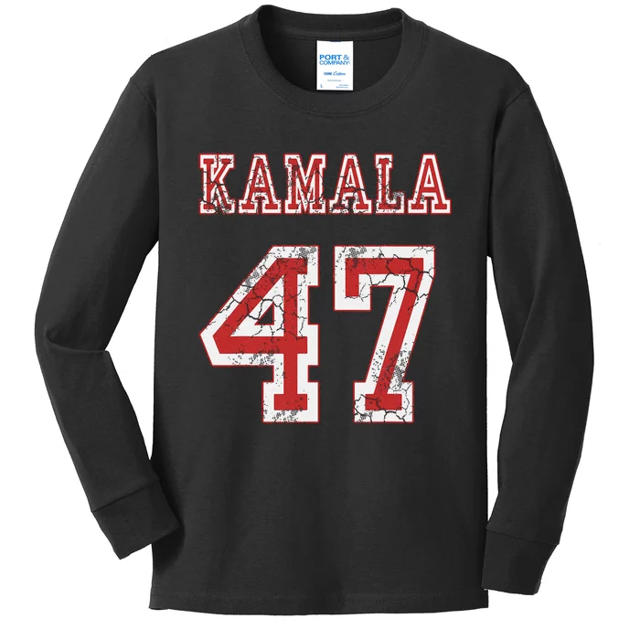 Kamala Harris 47 Th President Usa America 2024 Election Kids Long Sleeve Shirt