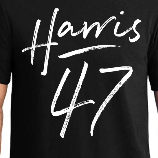 Kamala Harris 47 Feminine Script Pajama Set