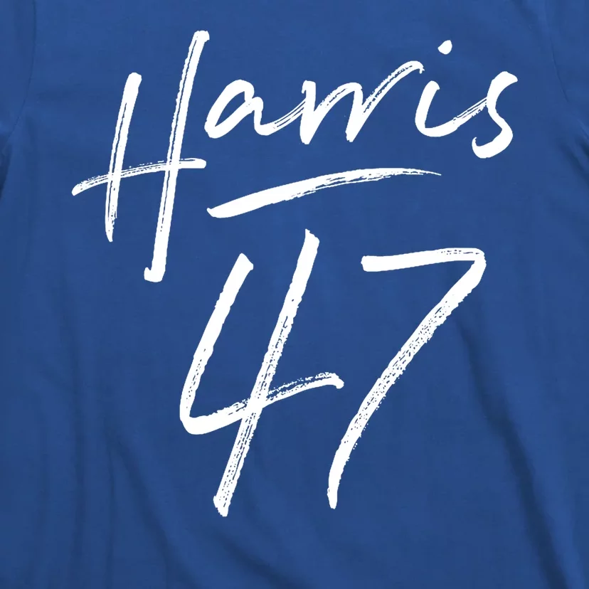 Kamala Harris 47 Feminine Script T-Shirt