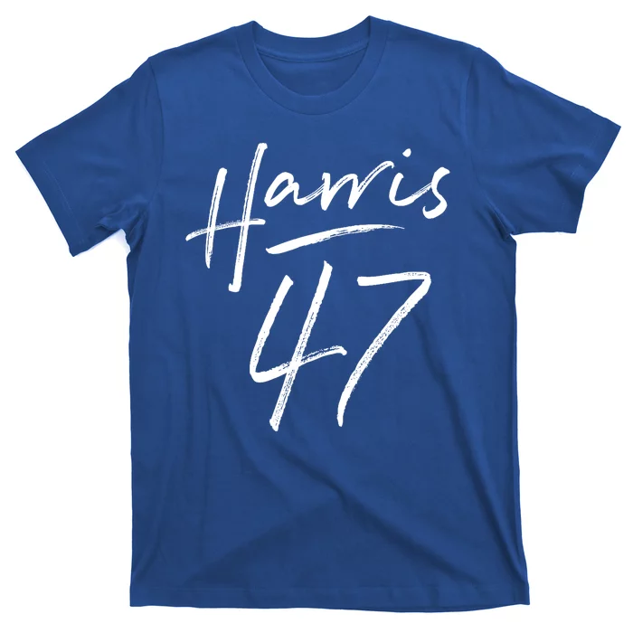 Kamala Harris 47 Feminine Script T-Shirt