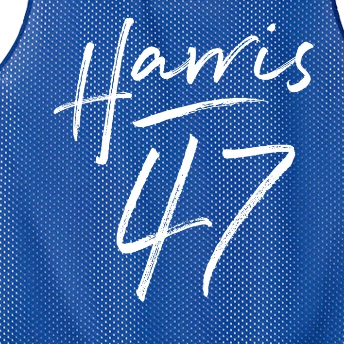 Kamala Harris 47 Feminine Script Mesh Reversible Basketball Jersey Tank