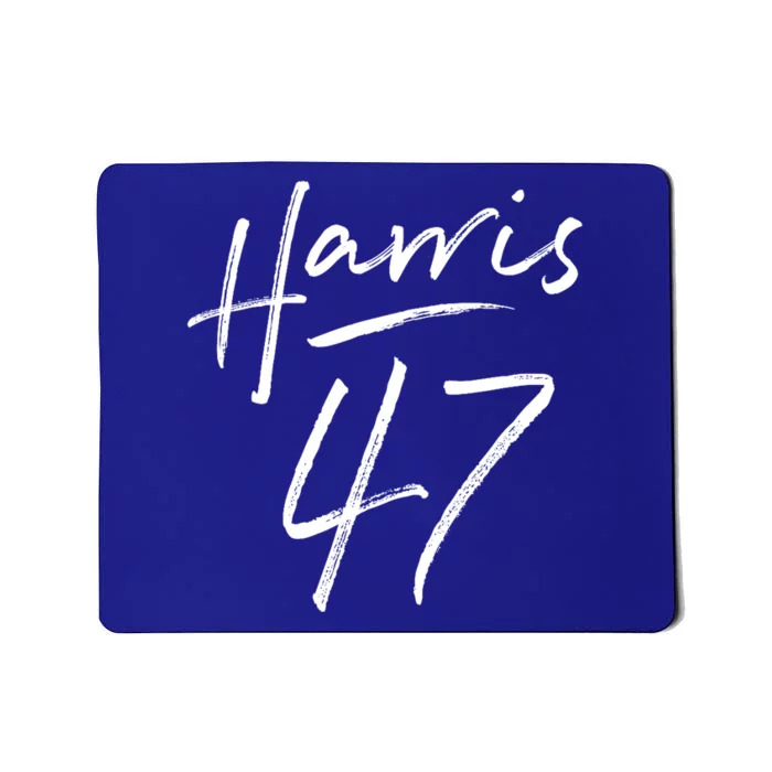 Kamala Harris 47 Feminine Script Mousepad