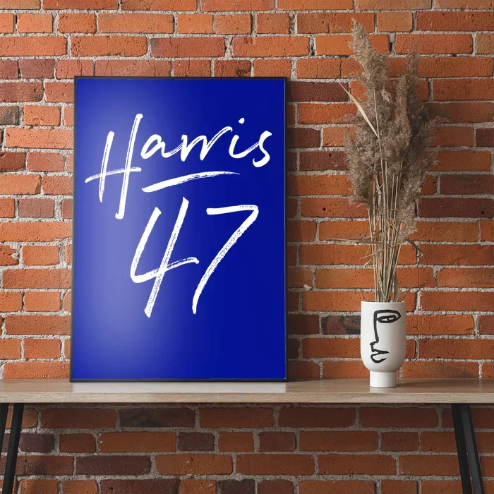 Kamala Harris 47 Feminine Script Poster