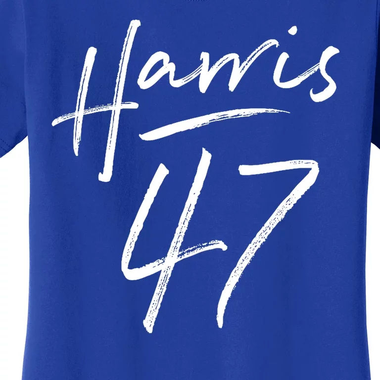 Kamala Harris 47 Feminine Script Women's T-Shirt