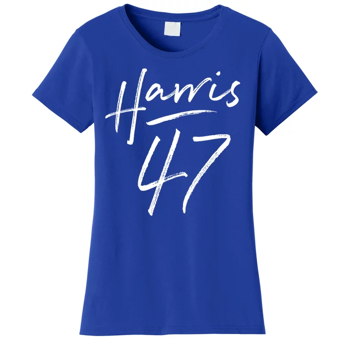 Kamala Harris 47 Feminine Script Women's T-Shirt