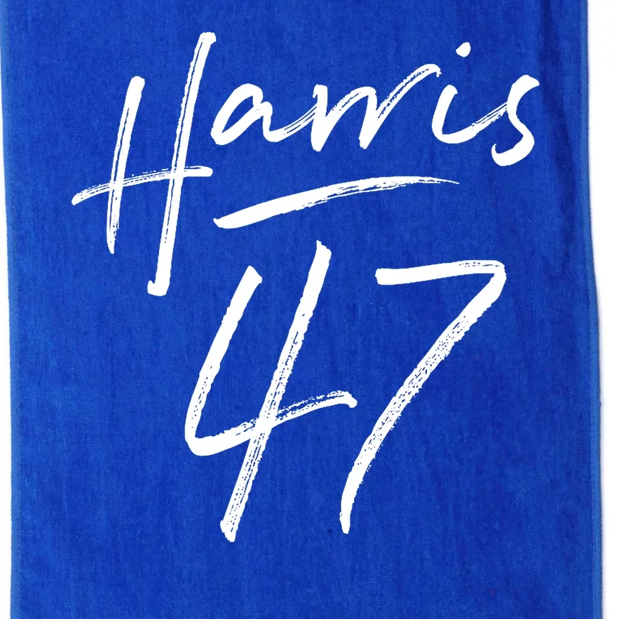 Kamala Harris 47 Feminine Script Platinum Collection Golf Towel