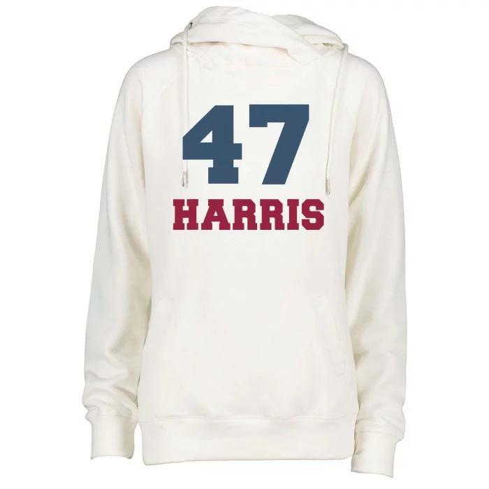 Kamala Harris 47 Womens Funnel Neck Pullover Hood